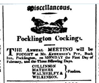 Pocklington Cockings 1819